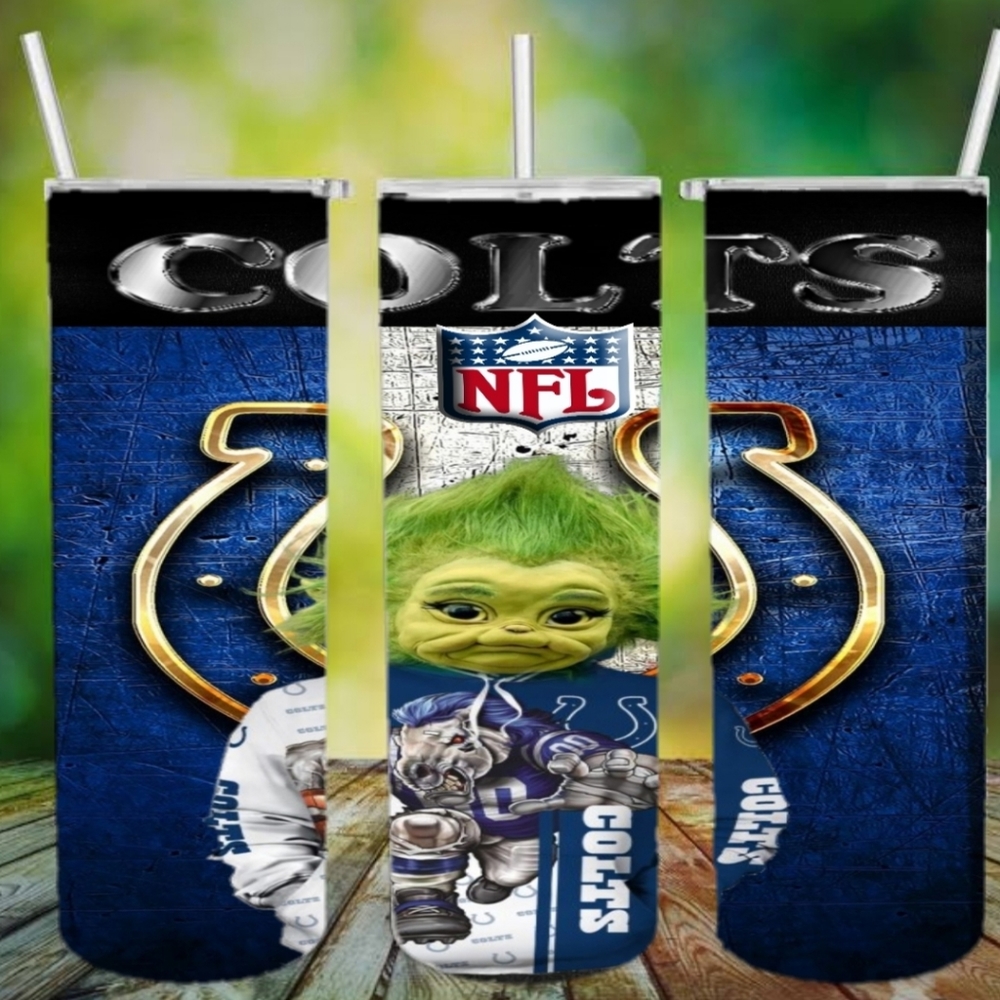 Baby Grinch Colts tumbler